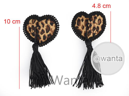 Wanta.co.uk - Toynary SM05 Leopard Heart Shape Nipple Covers