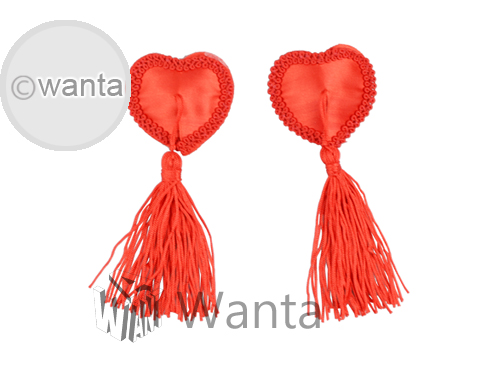 Wanta.co.uk - Toynary SM08 Red Heart Shaped Nipple Covers