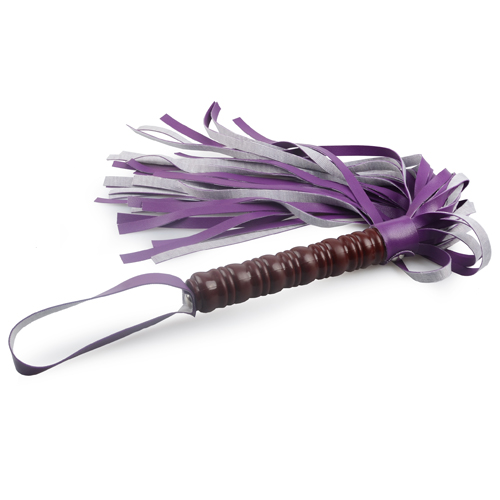 Toynary SM22 Leather Flogger Whip Purple
