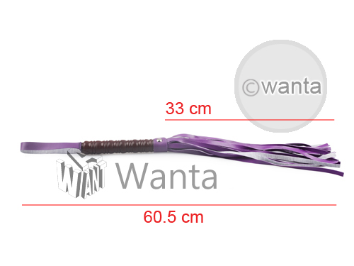 Wanta.co.uk - Toynary SM22 Leather Flogger Whip Purple