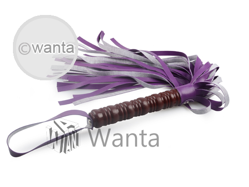 Wanta.co.uk - Toynary SM22 Leather Flogger Whip Purple